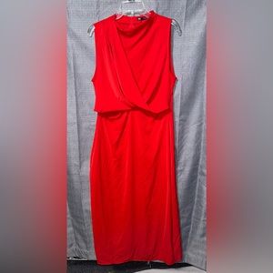 Zara red dress wrap top size XL new with tags